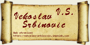 Vekoslav Srbinović vizit kartica
